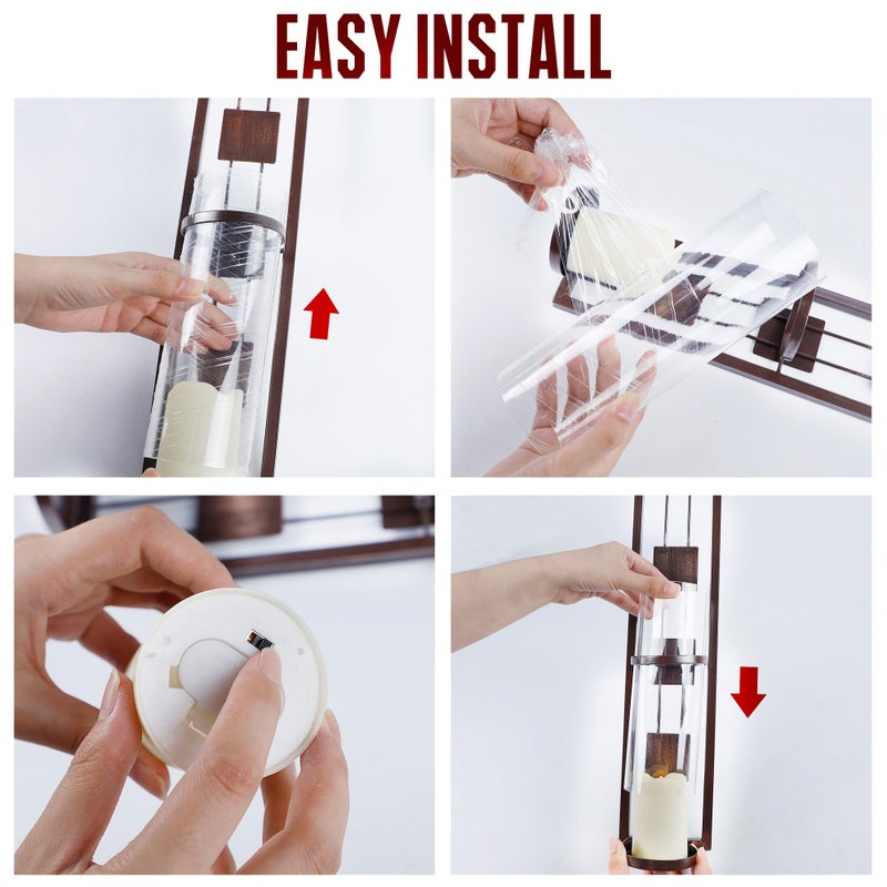 Shelving Solution Wall Sconce Candle Holder Metal Wall Decorations for Living Room, Bathroom, Dining Room, Set of 2 - Image 5